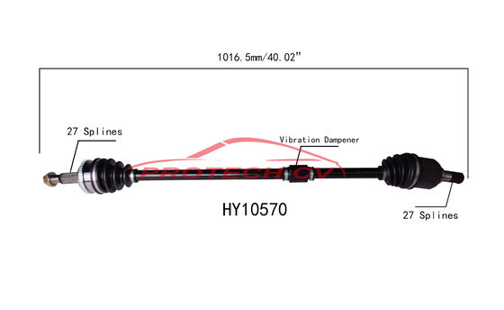 HY10570 CV Axle Assembly Heavy Duty Clamp TPEE Boot  Cold Forging Grinding Process Technology EXTREME Weather Unit