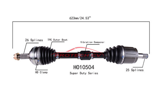 Honda Civic Front Axle Shaft Replacement TPEE Boot Right Side Cv Axle