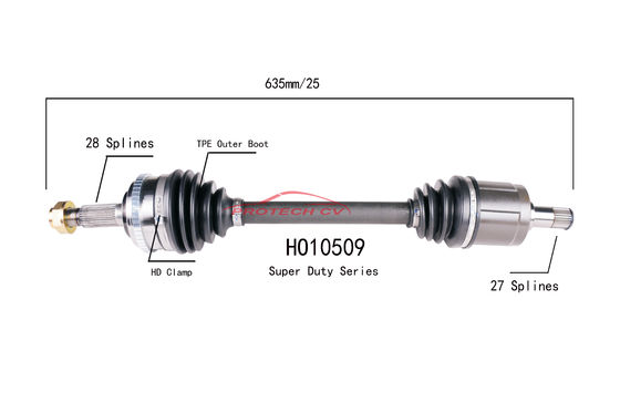 Honda Accord Cv Axle Shaft Assembly 2.3L L4 Right Front Drive Axle EXTREME Weather Unit