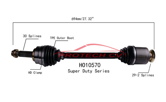 Acura MDX CV Axle Assembly HO10570 20CrMnTi Steel Heavy Duty Clamp TPEE Boot