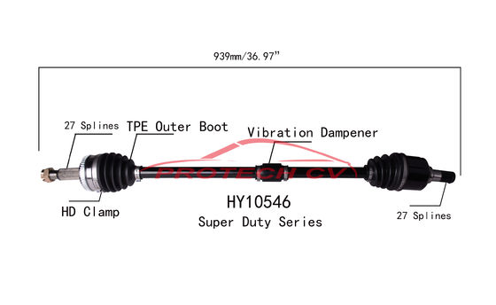 L4 Right Front Axle Shaft HY10546 2.0L Cv Joints For Hyundai Elantra TPEE Boot