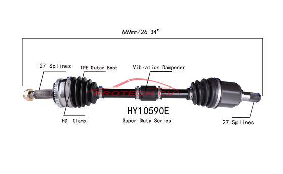 20CrMnTi Steel CV Axle Assembly TPEE Boot Heavy Duty Clamp EXTREME Weather Unit