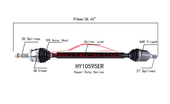 Hyundai Inner Cv Joint Assembly HY10595ER 2.4L Right Front Axle Assembly