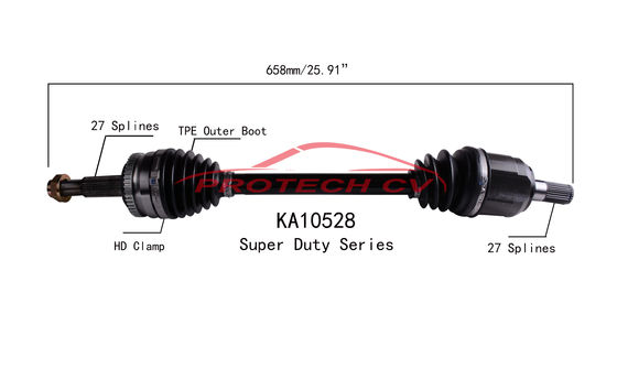 2.4L Axle CV Shaft Assembly KA10528 Kia Forte Left CV Axle EXTREME Weather Unit