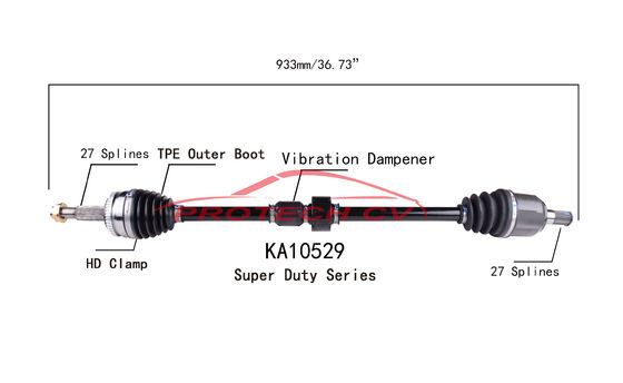 Kia Forte CV Axle Assembly KA10529 TPEE Boot Axle Assembly Replacement