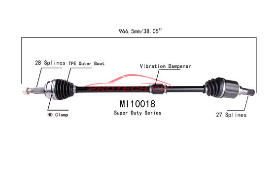 Mitsubishi Lancer CV Axle Assembly MI10018 Automatic CVT Inner Cv Joint Assembly