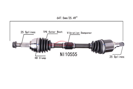 2007-2011 Nissan Shaft Assembly Front Drive Front Left Cv Shaft Assembly