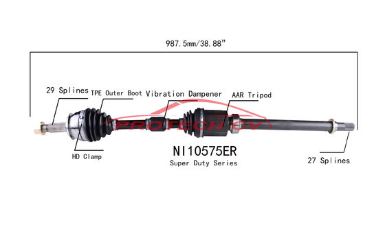 2014-2019 Nissan Rogue CV Axle Joint CV Axle Assembly Heavy Duty Clamp TPEE Boot
