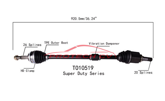 2003-2009 Toyota Front Right Cv Joint Cv Drive Shaft Cold Forging Grinding Process
