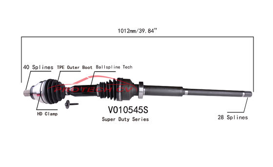 Volvo XC70 3.0L L6 Cv Joint Right Side Front Drive Axle Assembly Heavy Duty Clamp