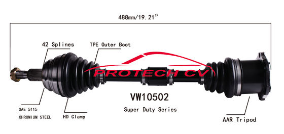 VW10502 Volkswagen Beetle CV Axle Joint Front Axle Shaft Replacement
