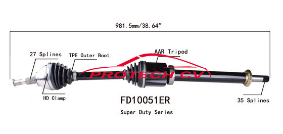 Ford Fusion CV Joint Forging Driveshaft Heavy Duty Clamp EXTREME Weather Unit