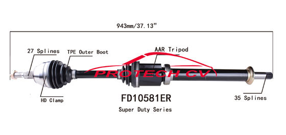 Cold Forging Cv Axle Shaft Assembly  2014-2016 Ford Right Front Axle Assembly