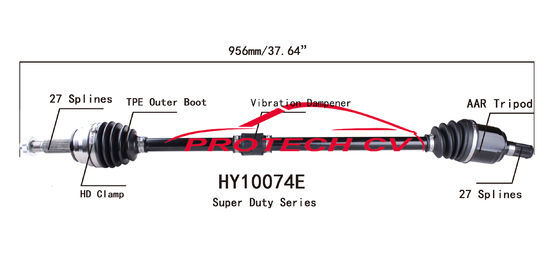 Hyundai Elantra Cv Axle Right Side Axle Shaft Assembly EXTREME Weather Unit