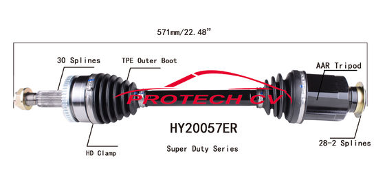 Hyundai Tucson CV Joint Forging Right Front Axle Assembly Cold Forging Grinding