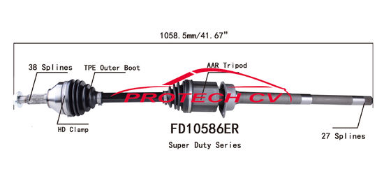 2015-2019 Ford Flex Cv Joint Right Side Right Front Drive Shaft EXTREME Weather Unit