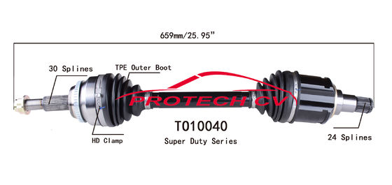 OE Steel CV Joint Forging Lexus ES350 Toyota Cv Axle Assy Heavy Duty Clamp TPEE Boot