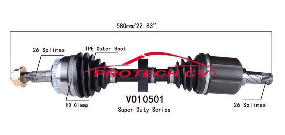 Volvo 850 Front Drive Axle Assembly Cv Axle Right Side Cold Forging Grinding Process
