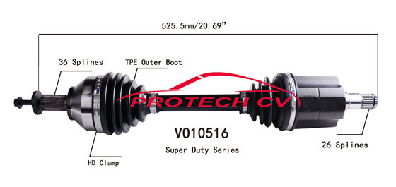 VO10516 Cv Boot Assembly Heavy Duty Clamp Volvo C30 Cv Axle Assy