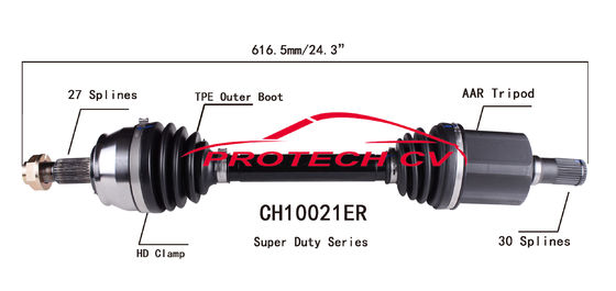 CH10021ER Jeep Cherokee Right Front Axle Shaft Cv Axle  Cold Forging Grinding Process