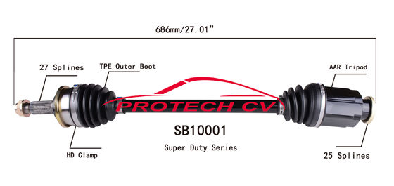 Subaru Forester Shaft Assembly Front Drive TPEE Boots Cv Shaft Assembly