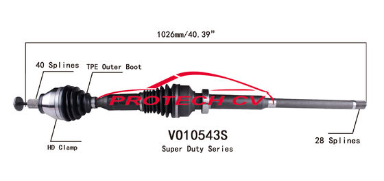VO10543S AWD Front Axle Shaft Replacement Volvo XC60 Cv Axle Assy