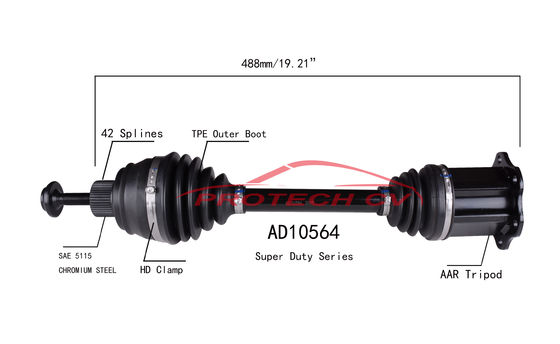 Audi Q5 2.0L Front Axle Shaft Replacement Heavy Duty Clamp Cv Joint Driveshaft