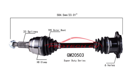 Cadillac Escalade GM20503 Front Drive Axle Assembly TPEE Boot Front Right Cv Joint