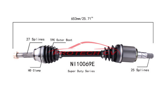 NI10069E Front Axle Shaft Replacement INFINITI TPEE Boot Cv Complete Assembly