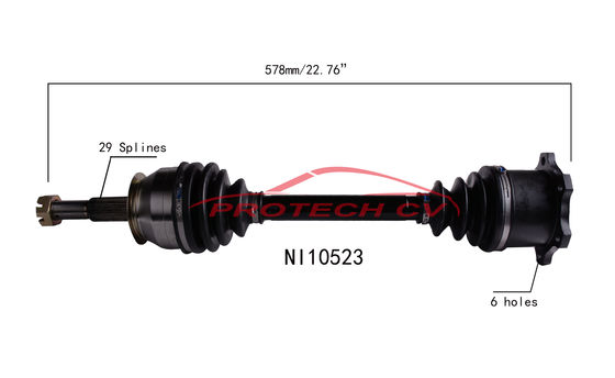 NI10523 Xterra Front Axle Shaft Replacement Heavy Duty Clamp TPEE Boot