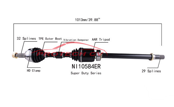 Nissan Altima Front Axle Shaft Replacement TPEE Boot Cold Forging Grinding Process