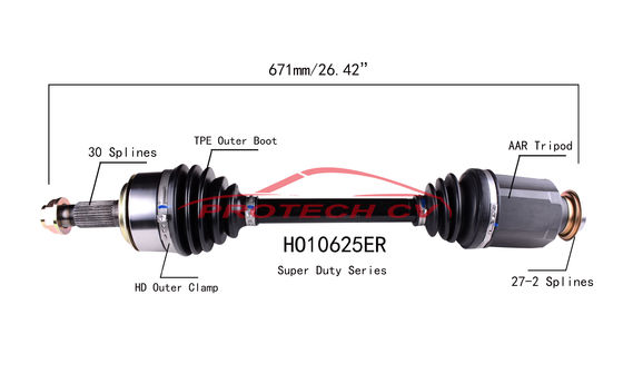 Honda Right Side Cv Axle 1.5L Front Axle Assembly Replacement TPEE Boot