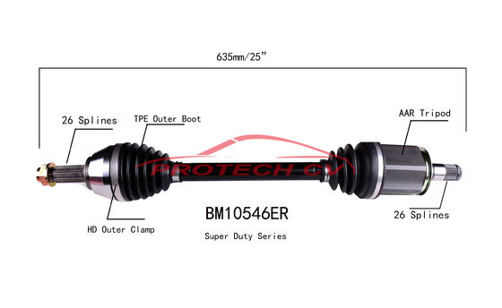 BM10546ER Axle Shaft Assembly TPEE Boot 2011-2016 Mini Right Front Axle Shaft