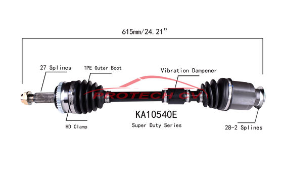 KA10540E CV Axle Assembly Heavy Duty Clamp TPEE Boot  Cold Forging Grinding Process Technology EXTREME Weather Unit