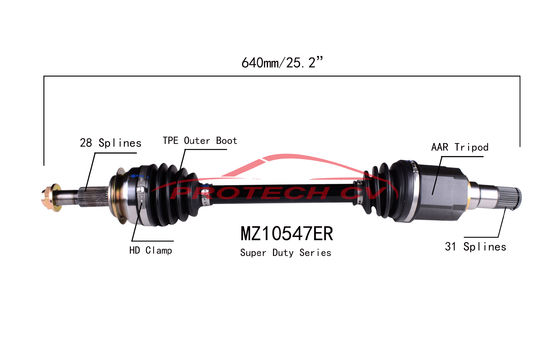 20CrMnTi Steel CV Drive Shaft MZ10547ER Automatic Mazda 3 Drive Shaft
