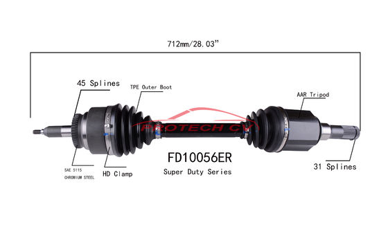 Ford 6210cc SVT Raptor Cv Boot Assembly Front Left Drive Shaft Assembly