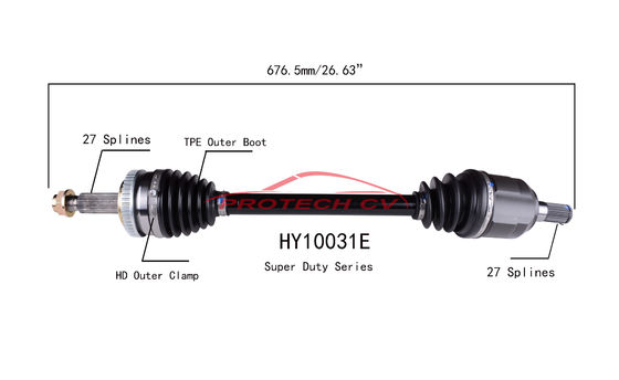 HY10031E Front Drive Axle Assembly TPEE Boot 2.4L Hyundai Tucson Drive Shaft
