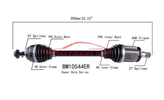 BMW X3 AWD Front Axle Assembly Replacement TPEE Boot Front Left Cv Axle