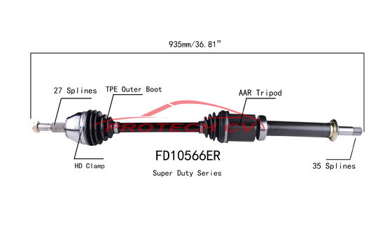 2.5L L4 CV Axle Shaft Assembly Right Front Axle Assembly FD10566ER EXTREME Weather Unit