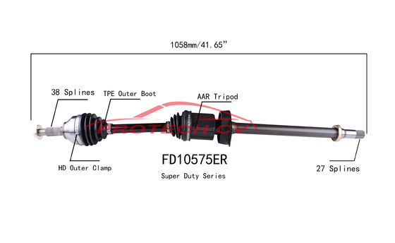 FWD 2009-2014 Ford CV Axle Shaft Assembly FD10575ER Cv Axle Right Side