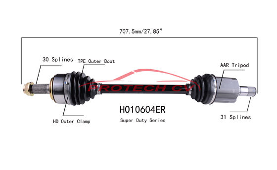 Honda Crosstour Front Left CV Axle Shaft Assembly 3.5L Axle Shaft Assembly