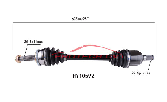 HY10592 CV Axle Shaft Assembly Hyundai Accent Front Axle Assembly Replacement