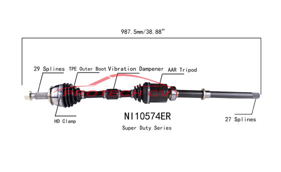Nissan Rogue Cv Drive Shaft AWD Right Front Axle Shaft Heavy Duty Clamp TPEE Boot