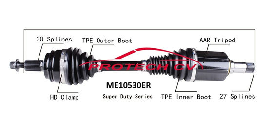 ME10530ER CV  CV Axle Assembly Heavy Duty Clamp TPEE Boot  Cold Forging Grinding Process Technology EXTREME Weather Unit