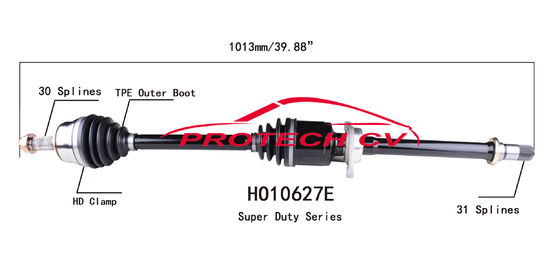 HO10627E CV  CV Axle Assembly Heavy Duty Clamp TPEE Boot  Cold Forging Grinding Process Technology EXTREME Weather Unit