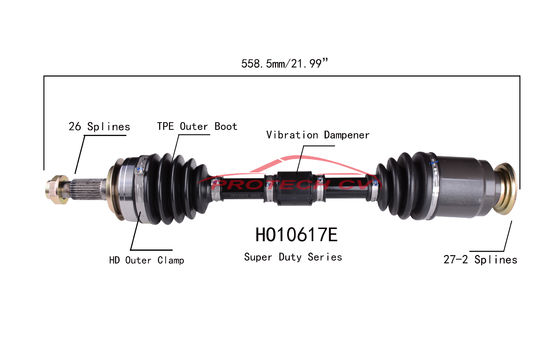 HO10617E CV  CV Axle Assembly Heavy Duty Clamp TPEE Boot  Cold Forging Grinding Process Technology EXTREME Weather Unit