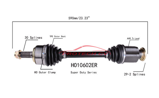 HO10602ER CV  CV Axle Assembly Heavy Duty Clamp TPEE Boot  Cold Forging Grinding Process Technology EXTREME Weather Unit