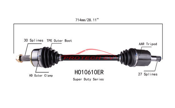 HO10610ER CV  CV Axle Assembly Heavy Duty Clamp TPEE Boot  Cold Forging Grinding Process Technology EXTREME Weather Unit