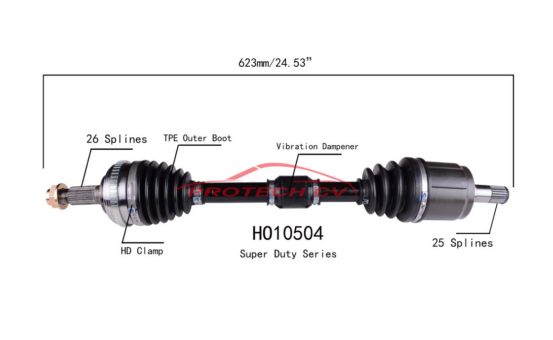 Honda Civic Front Axle Shaft Replacement TPEE Boot Right Side Cv Axle
