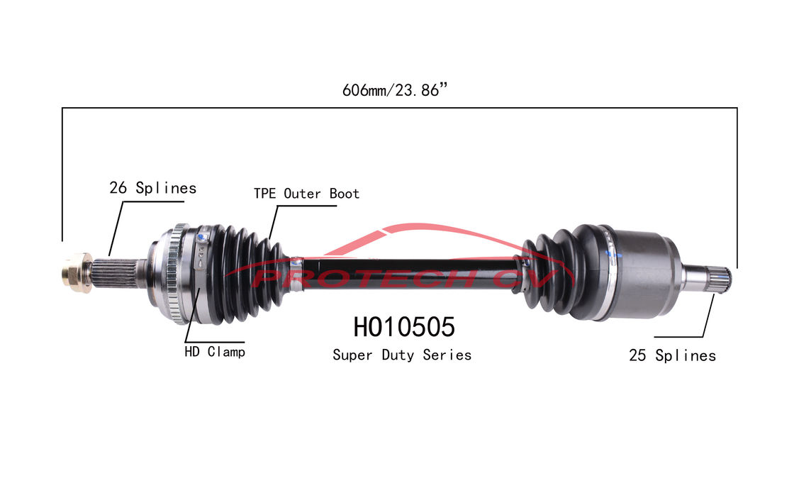 Honda Civic CV Axle Assembly Automatic Axle Cv Shaft Assembly Cold Forging Process